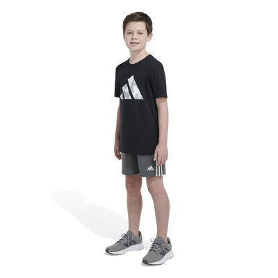 adidas Boys' Shorts Sleeve Camo Logo Tee