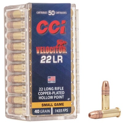 CCI .22LR Velocitor 40GR Ammunition