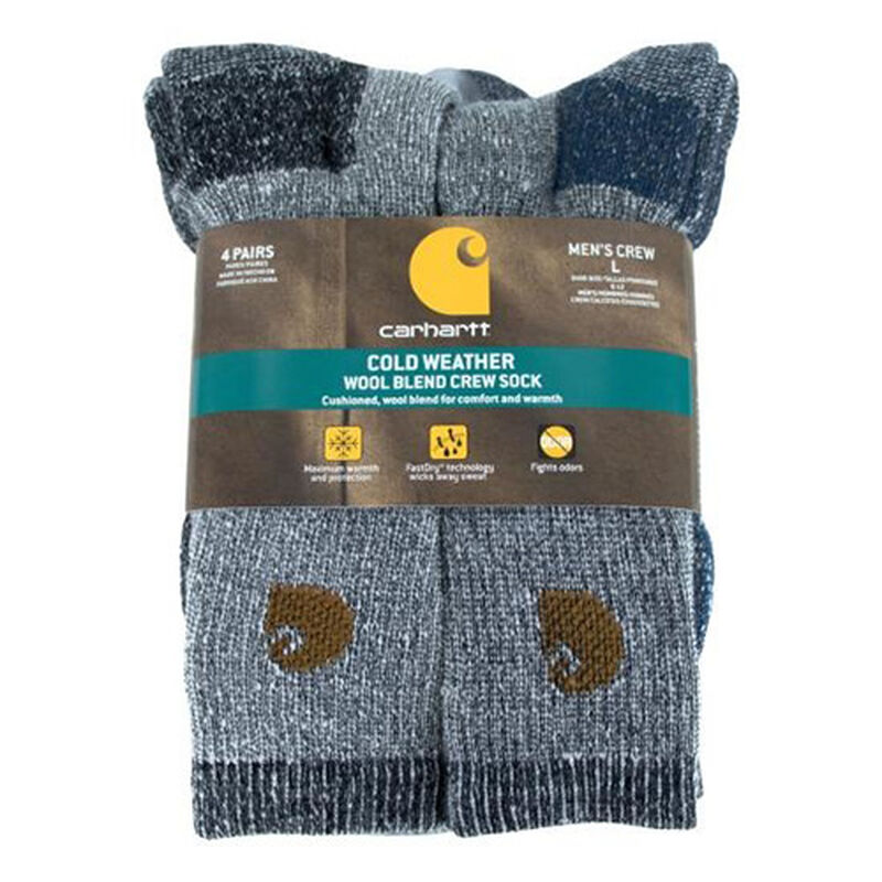 Carhartt Men's Wool Blend Socks 4 Pack image number 1