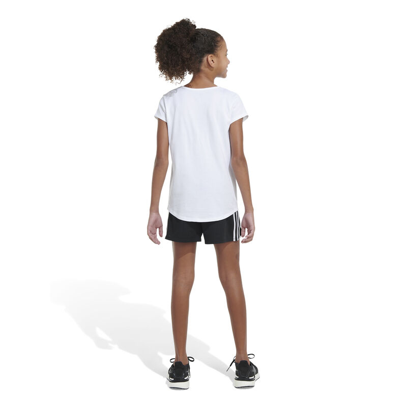 adidas Girls' Shorts Sleeve Essential Tee image number 6