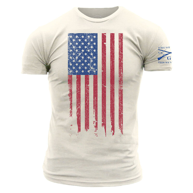 Grunt Style Men's Full Color Flag Tee image number 0