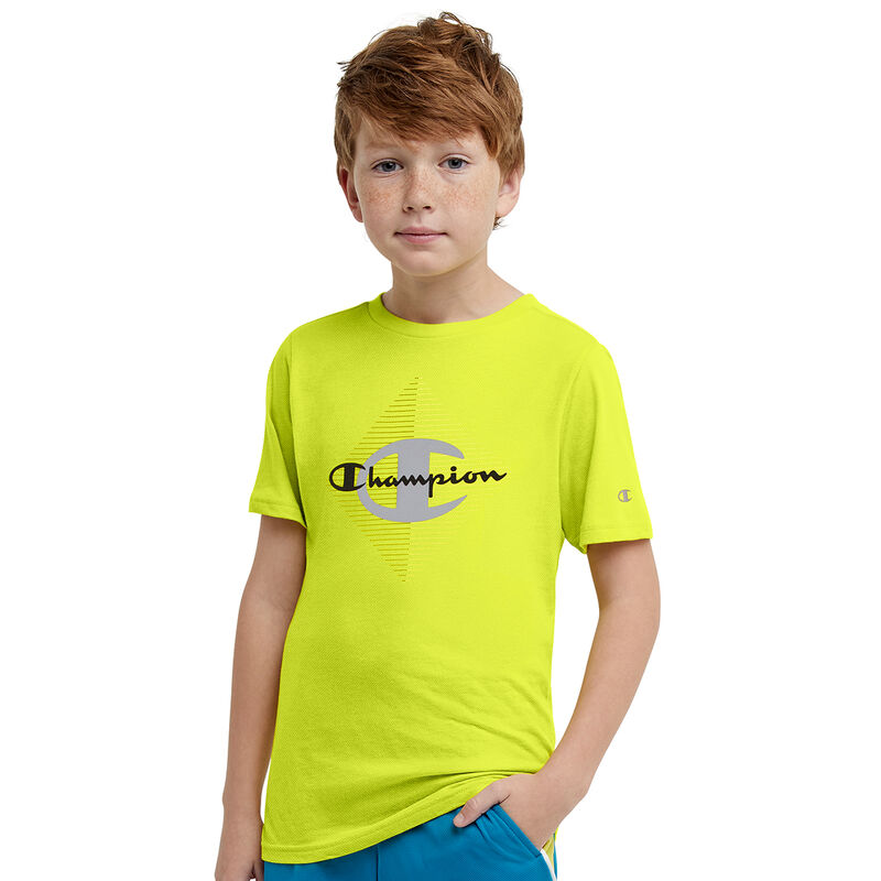 Champion Boys' Mesh Shorts Sleeve Tee with Graphic image number 0