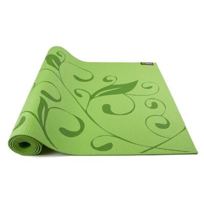 Go Fit Patterned Yoga Mat W/ Yoga Pose Wall Chart