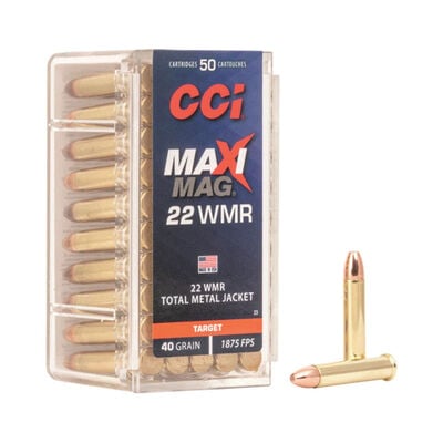 CCI .22 WMR Maxi-Mag 40GR TMJ Ammunition