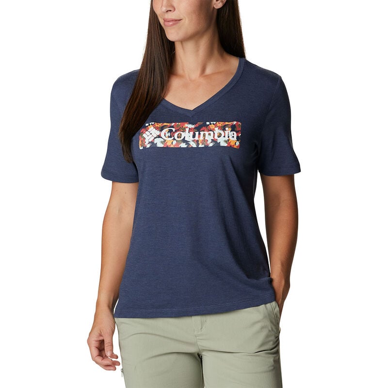 Columbia Women's Bluebird Day Relaxed Vneck Tee image number 0