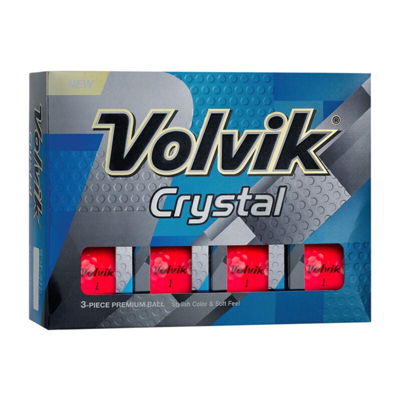 Volvik Crystal Red Golf Balls image number 0