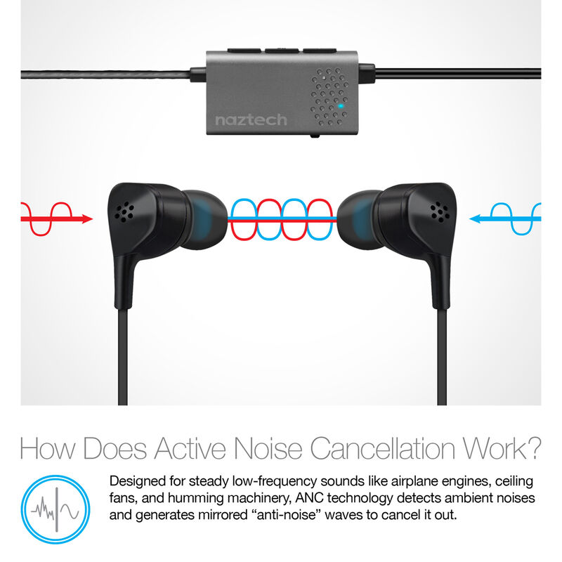 Naztech X1 Active Noise Cancelling Earphones image number 3