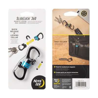 Nite Ize SlideLock® 360° Magnetic Locking Dual Carabiner - Blue