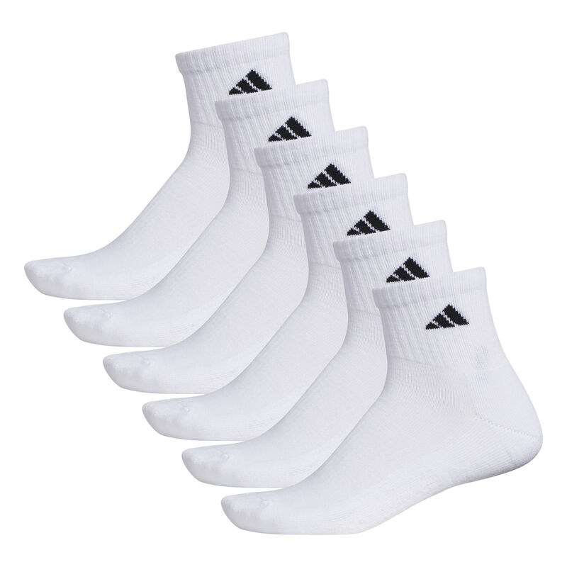 adidas Men's Athletic Cushioned 6-Pack Quarter Socks image number 5