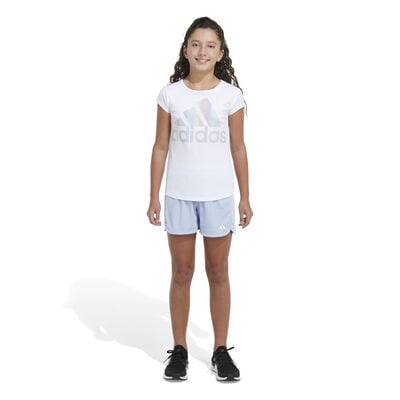 adidas Girls' AEROREADY® 3-Stripe Pacer Mesh Shorts