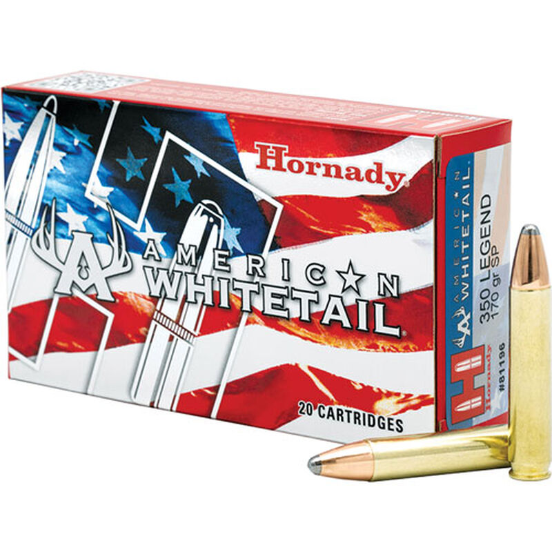 Hornady 81196 American Whitetail 350 Legend 170 Grain Ammo image number 0