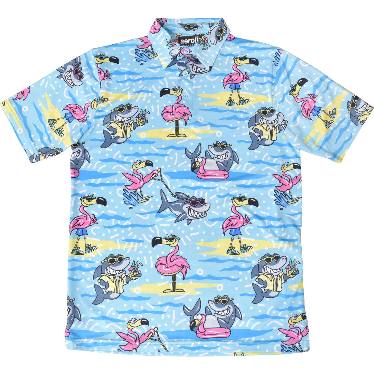 Aeroline Boy's Short Sleeve Print Polo