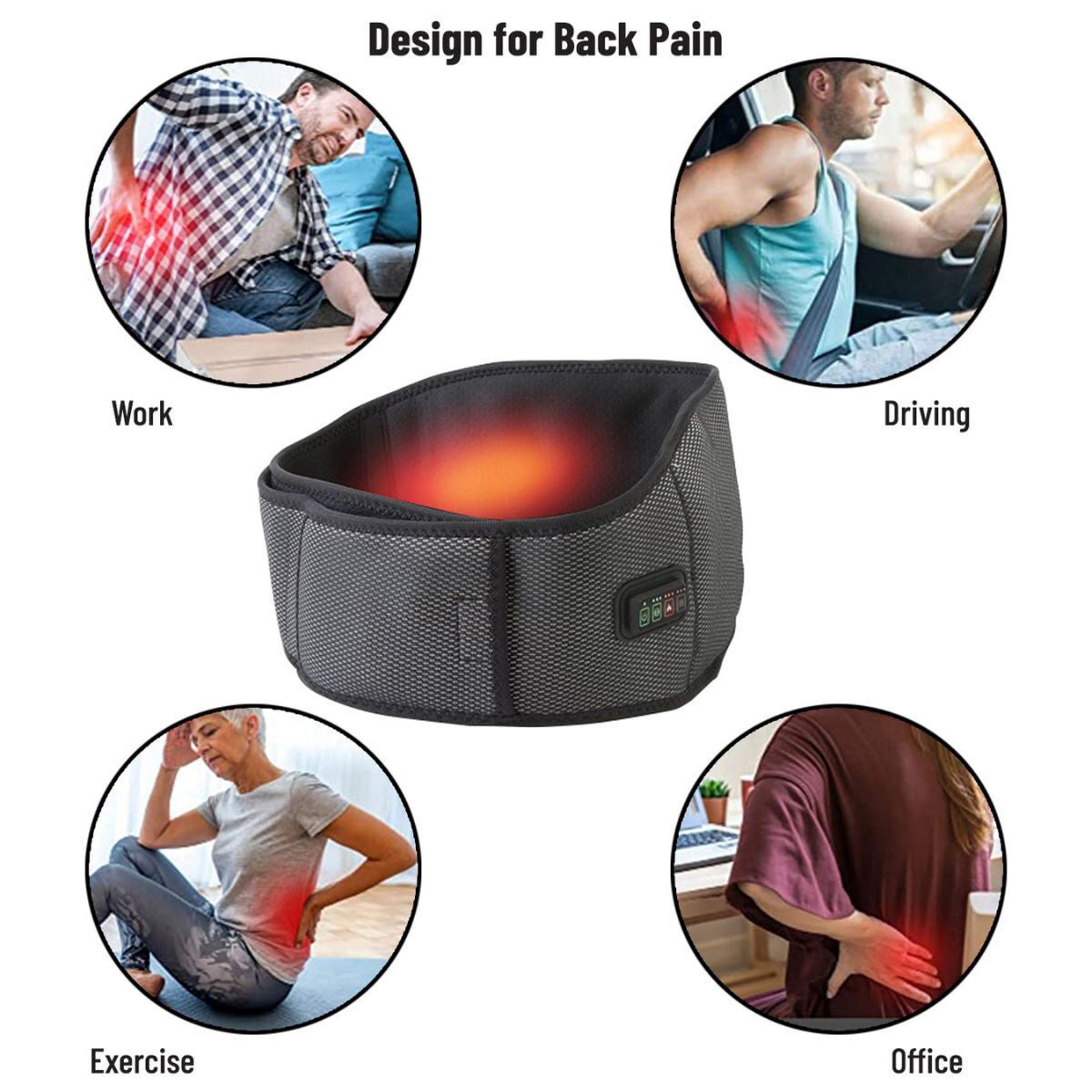 Trakk 3 in 1 Tripple Action Back Massage Belt