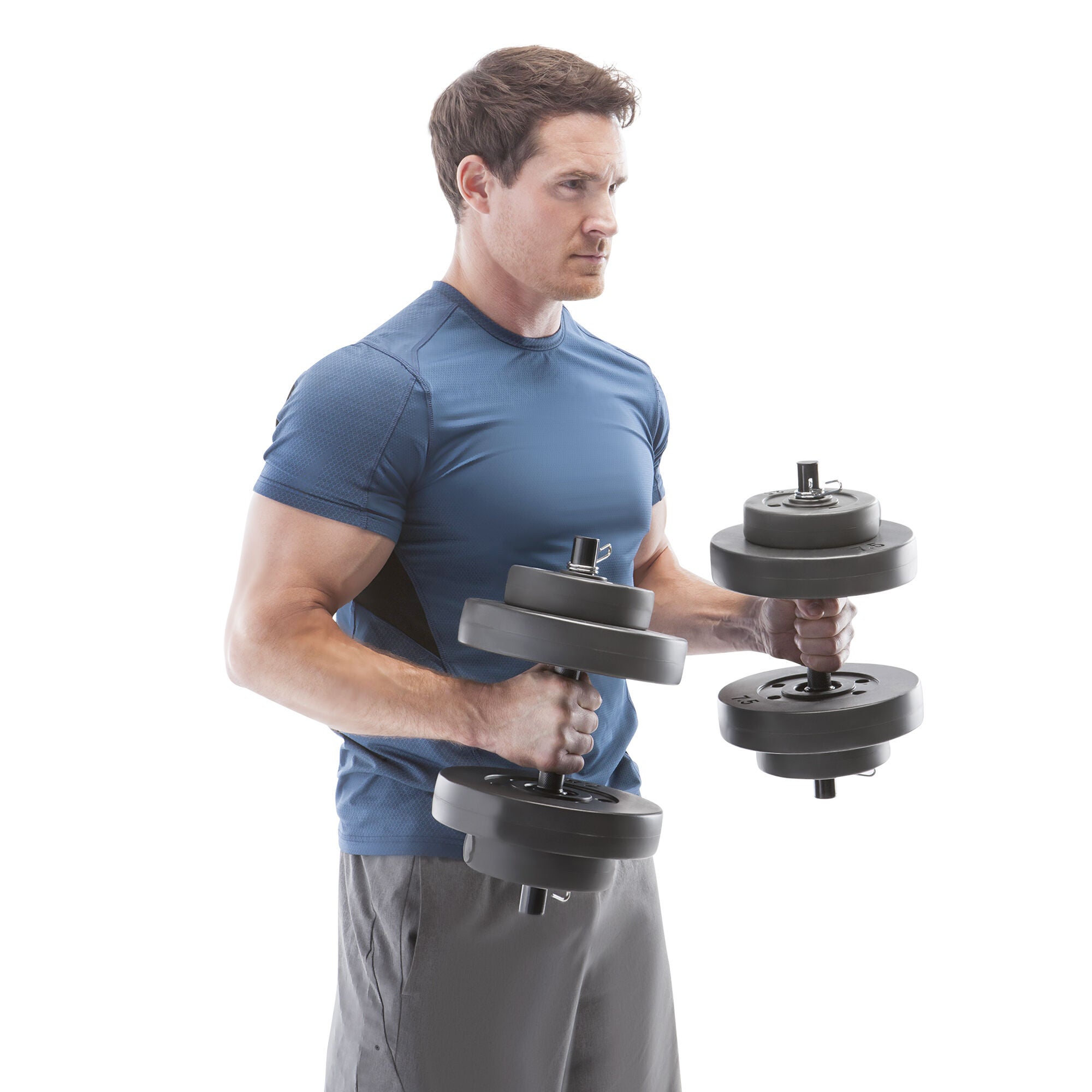 Marcy 40lb Vinyl Adjustable Dumbbell Set