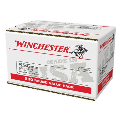 Winchester USA 5.56 Nato Ammunition 200 Rounds 55 Grain Full Metal Jacket