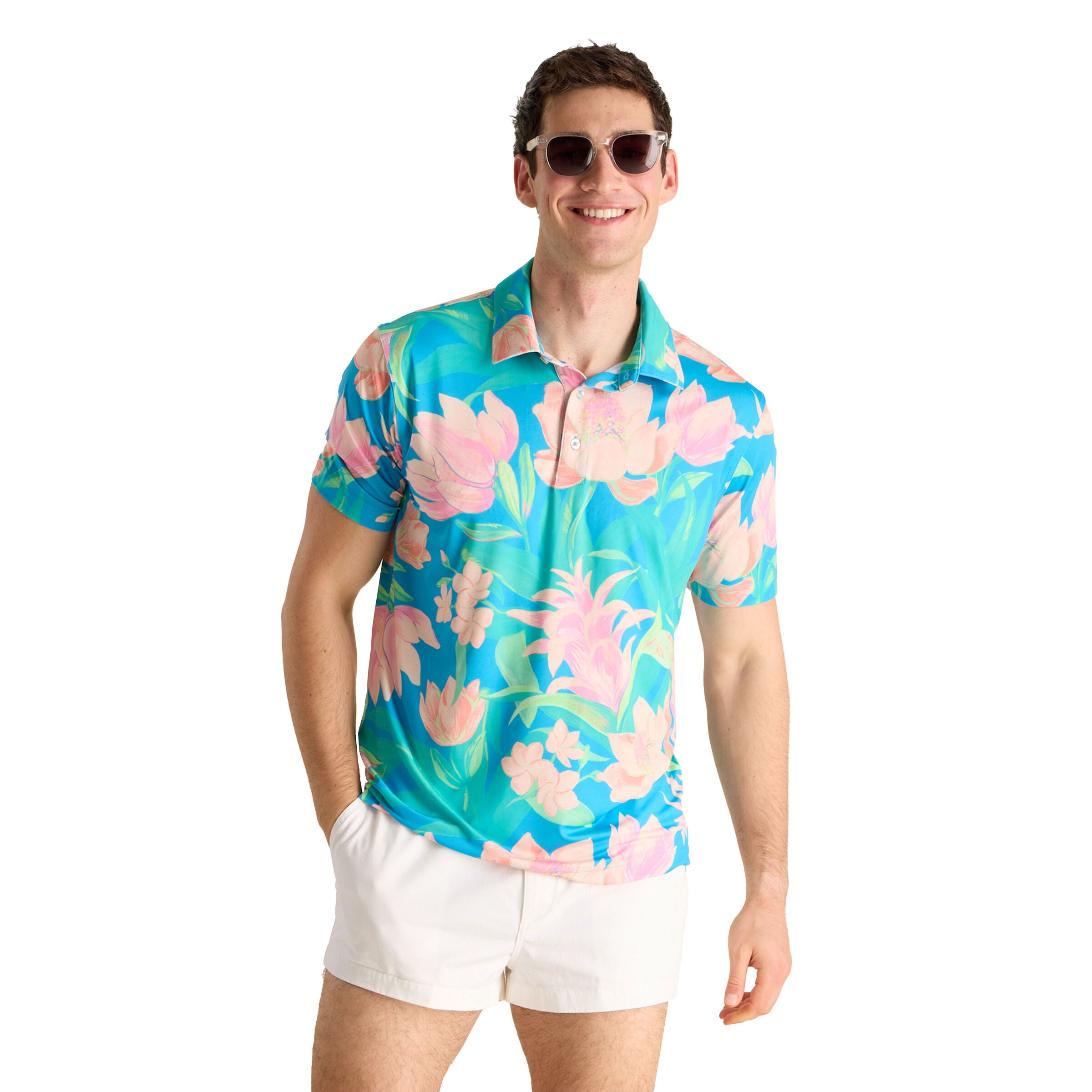 Chubbies Men's Stop & Smell Men's Roses Performance Polo