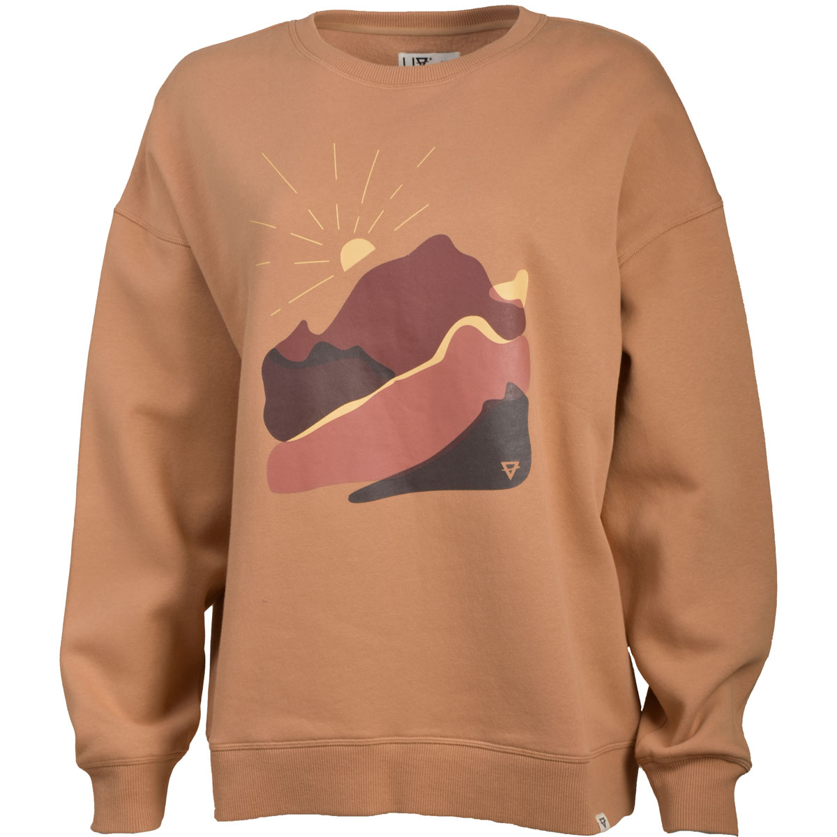Liv Outdoor Women's Oversized Sun Mountain Graphic Fleece Crew Sweatshirt