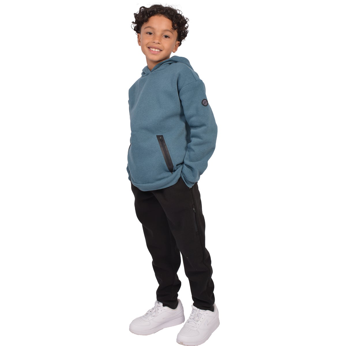 Powerflex Boy's Michael Pullover Zip Heather Hoodie