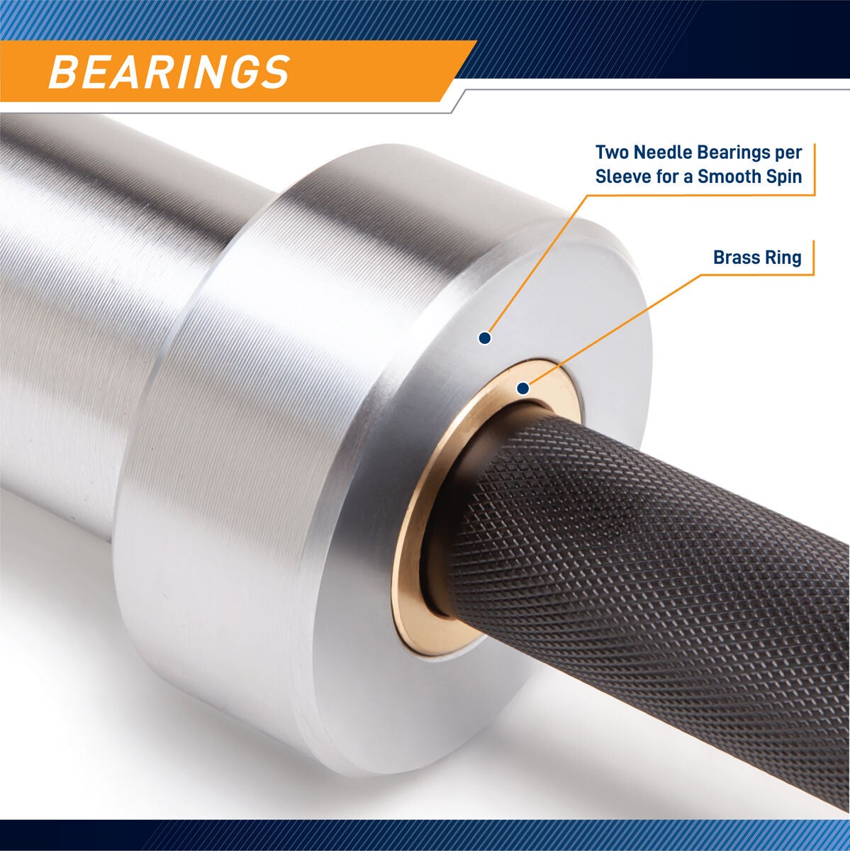 Steel Body 7' Black Chrome OLYMPIC BAR