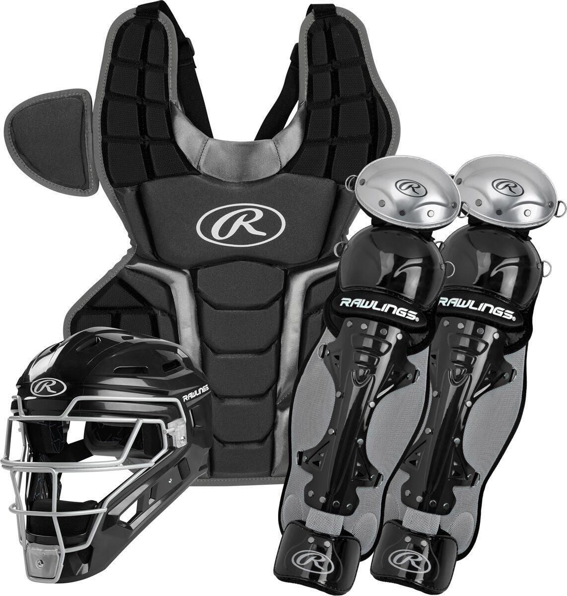 Rawlings 2022 Renegade 2.0 Youth Catcher's Set, Ages 12   Under, Black/Silver