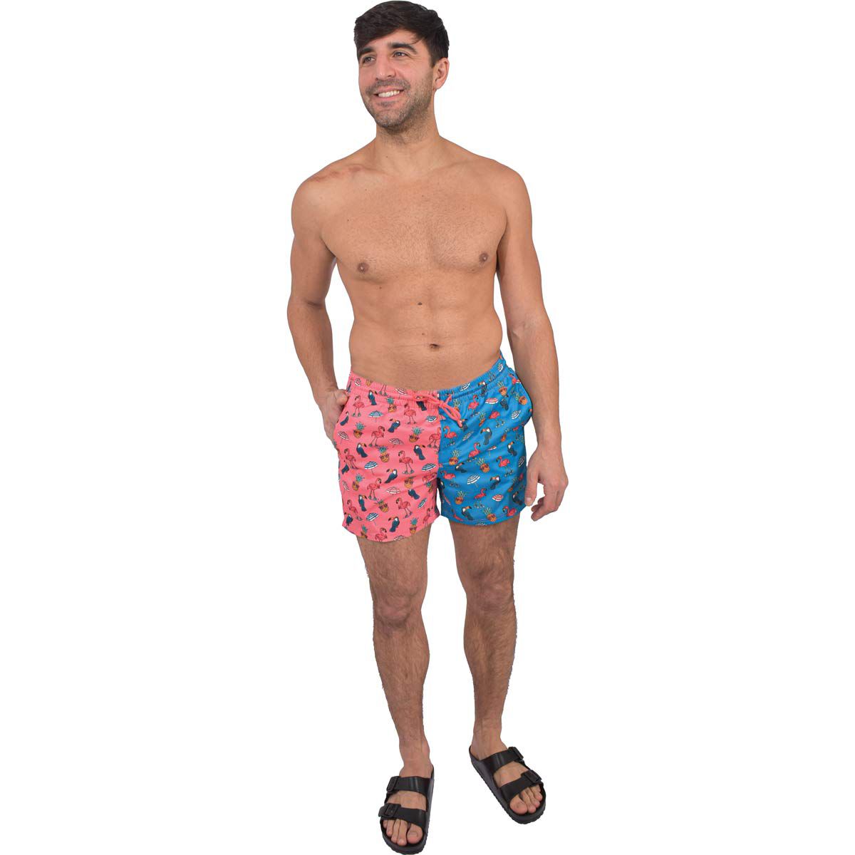 Aeroline Men's 2in1 Flamingo Swim Trunk