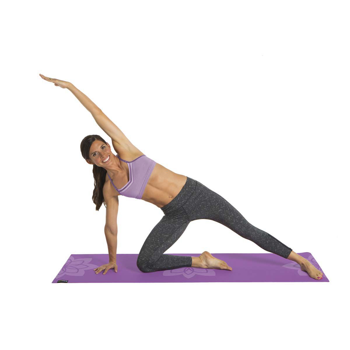 Go Fit Patterned Yoga Mat W/ Yoga Pose Wall Chart