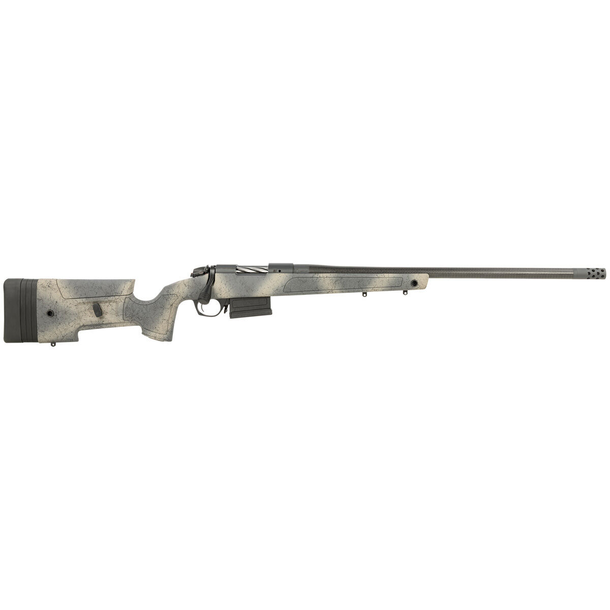 Bergara B14S382CF B-14 HMR Carbon Wilderness 6.5 Creedmoor 5 Plus 1 24  TB Carbon Fiber Wrapped Barrel Woodland Camo Molded with Mini-Chassis Stock Right Hand Centerfire Rifle