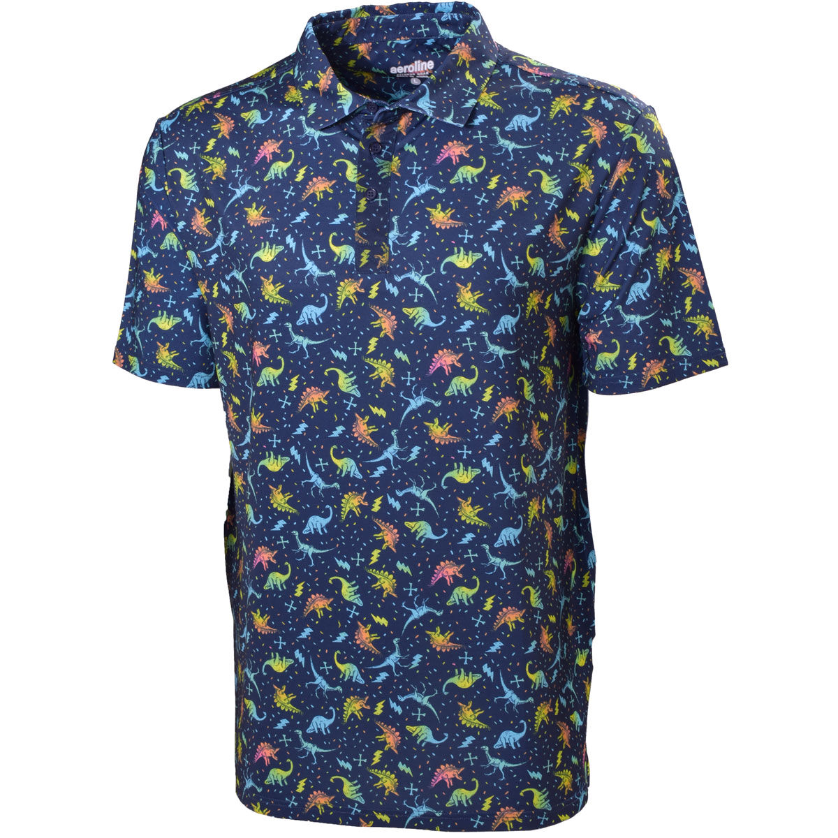 Aeroline Men's Dino Print Polo