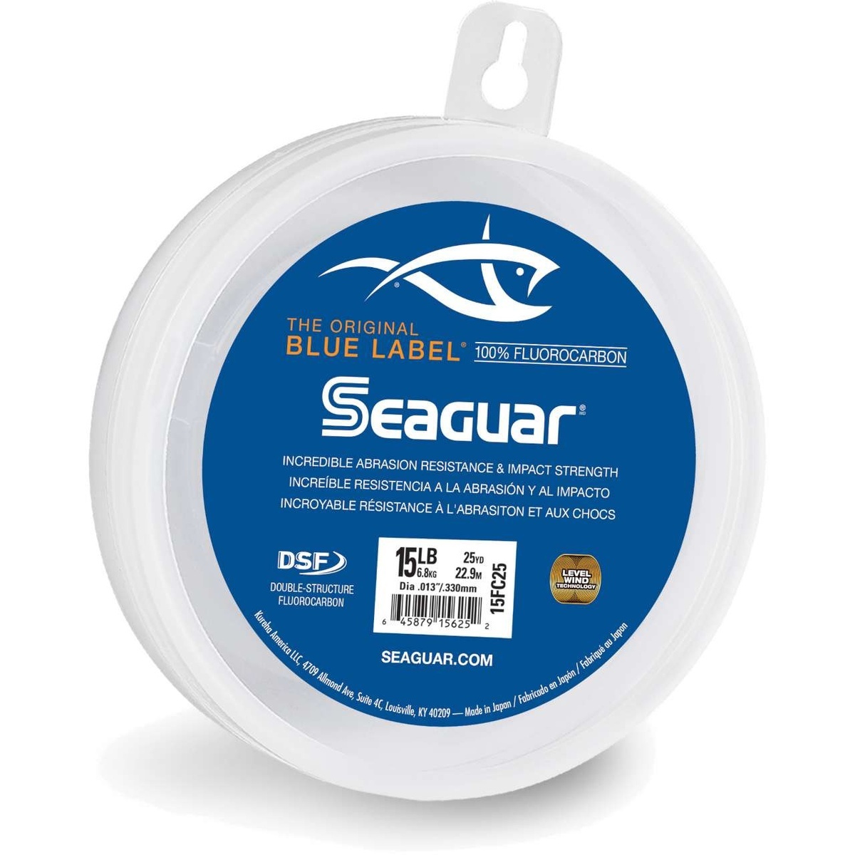Seaguar Blue Label 15lb 25-Yard Fluorocarbon Leader Material
