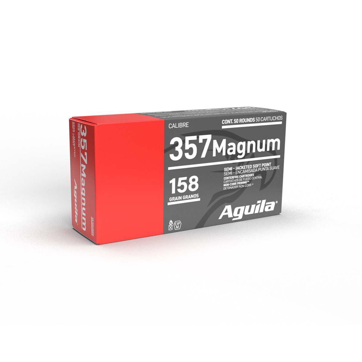Aguila .357 Magnum Ammunition 50 Rounds 158 Grain Semi-Jacketed Soft Point