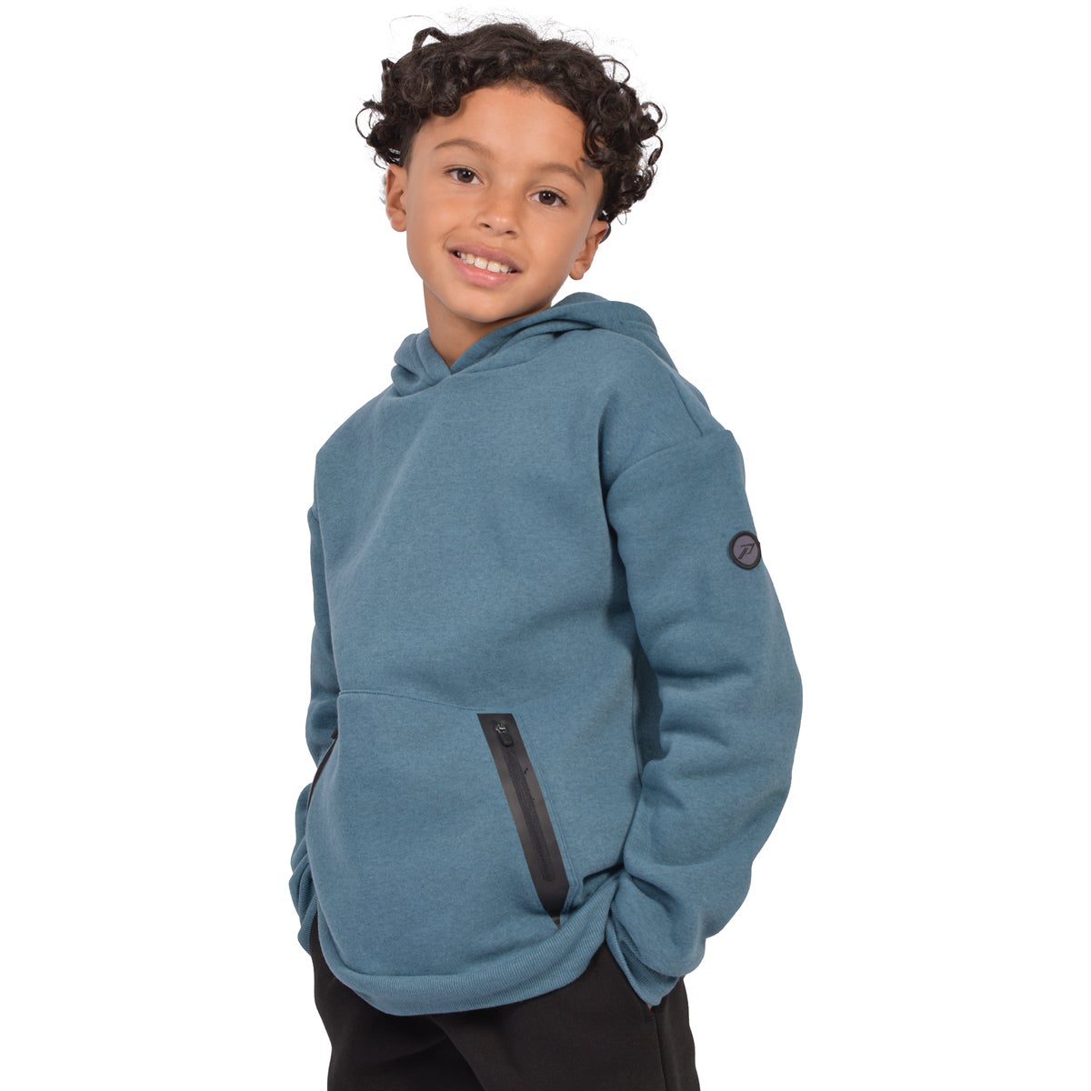 Powerflex Boy's Michael Pullover Zip Heather Hoodie