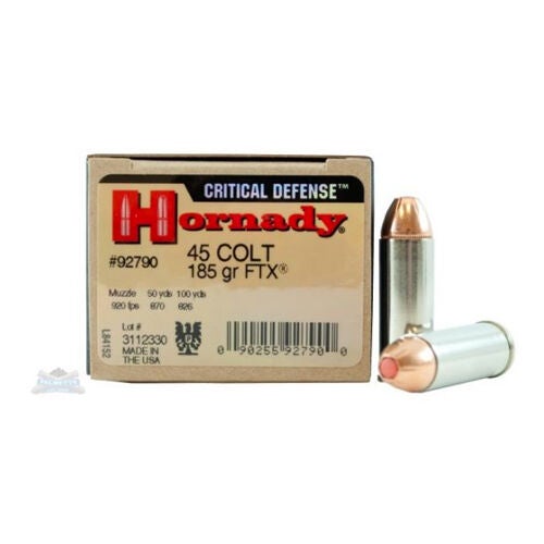 Hornady 45 Colt 185GR FTX Critical Defense Ammunition