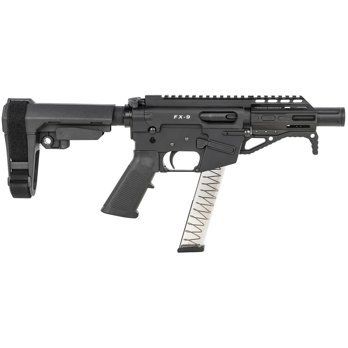 Freedom Ordnanc 9MM 4" BRACE 31R Handgun