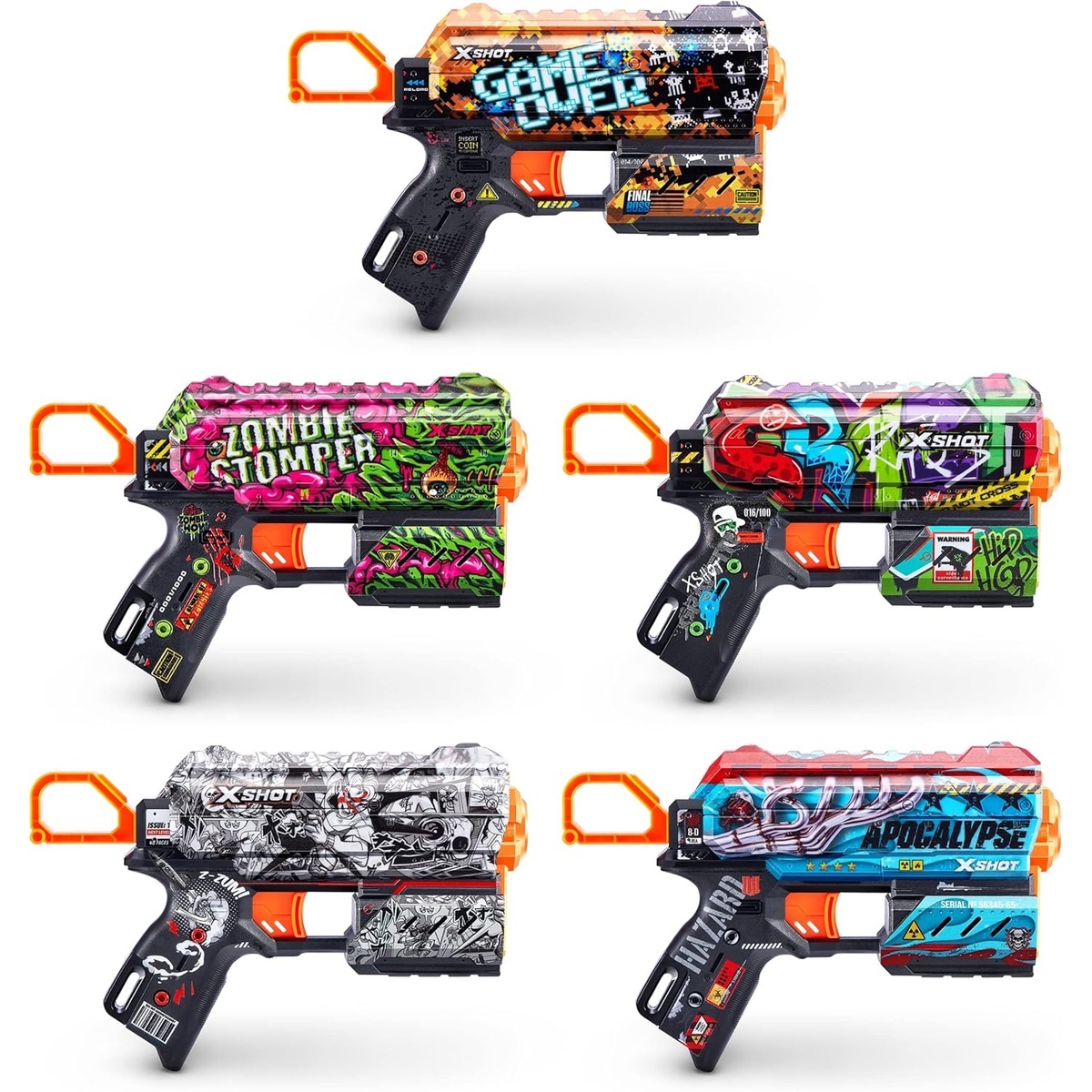 X-shot X-Shot Skins Flux Foam Dart Blaster with 8 Darts