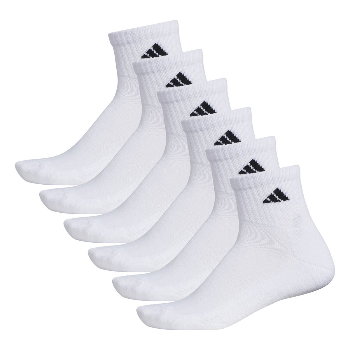 adidas Men's Athletic Cushioned 6-Pack Quarter Socks