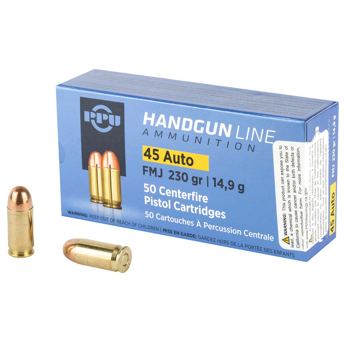 Ppu Handgun .45 Auto 230 Grain FMJ Ammo