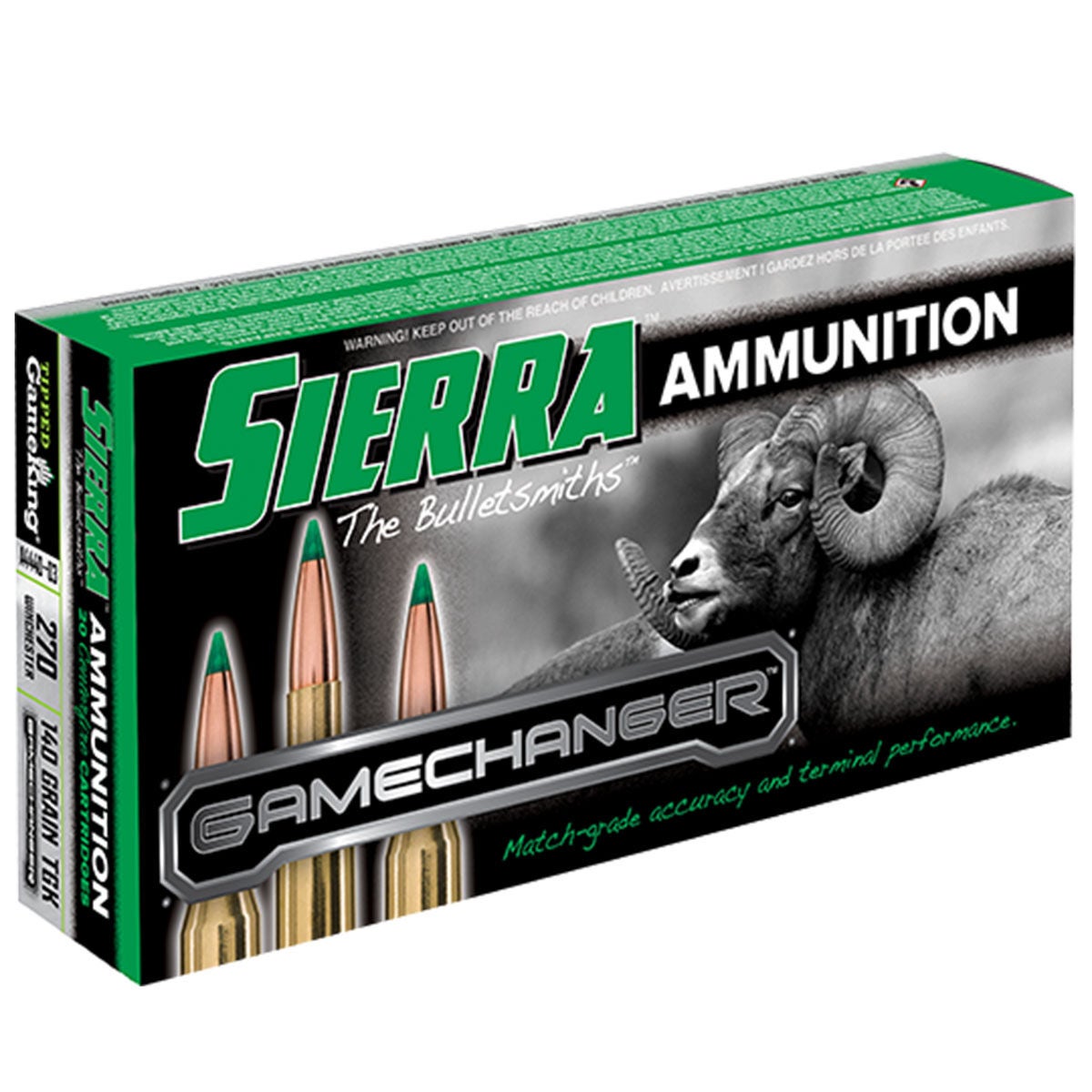 Sierra 270 Winchester Tipped Game King 140 Grain