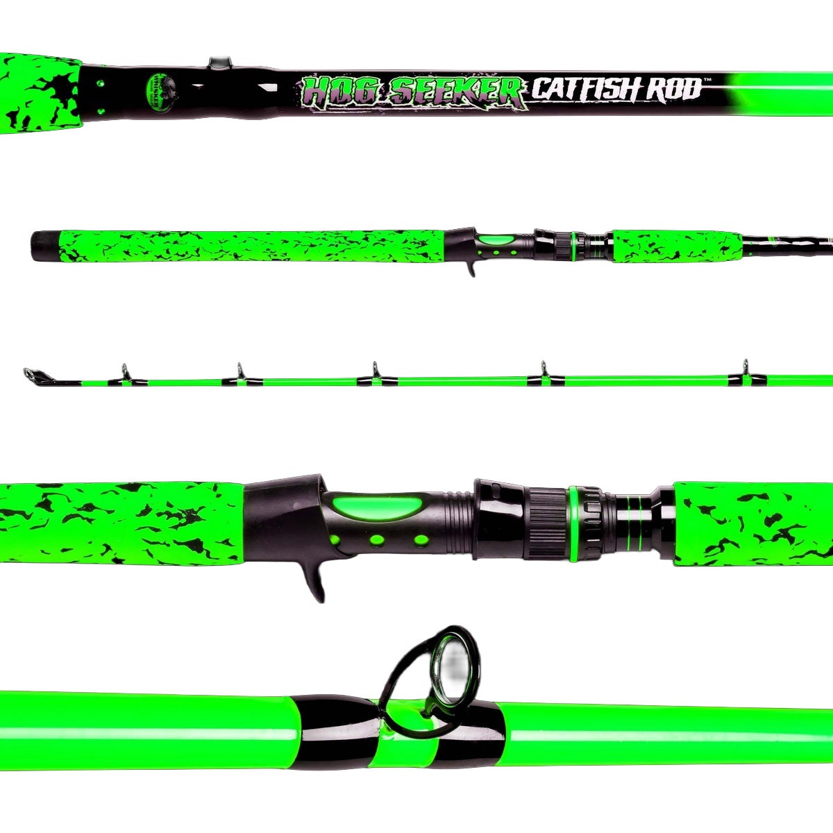 Whisker Seekers Hog Seeker Catfish Rod - Green