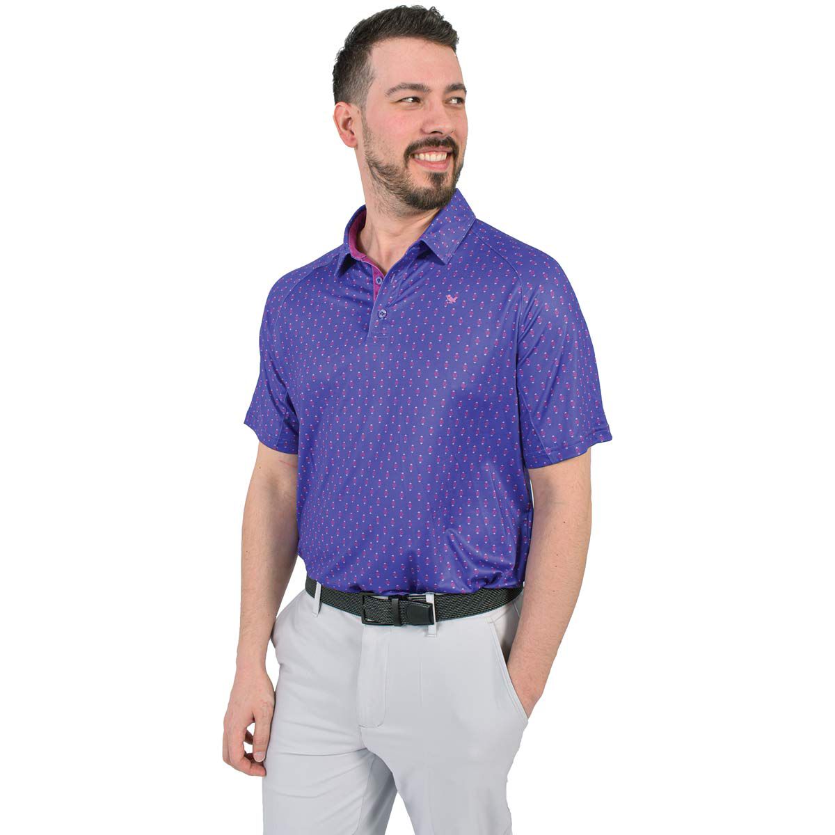 Veelo Golf Men's Sliced Geo Print Polo