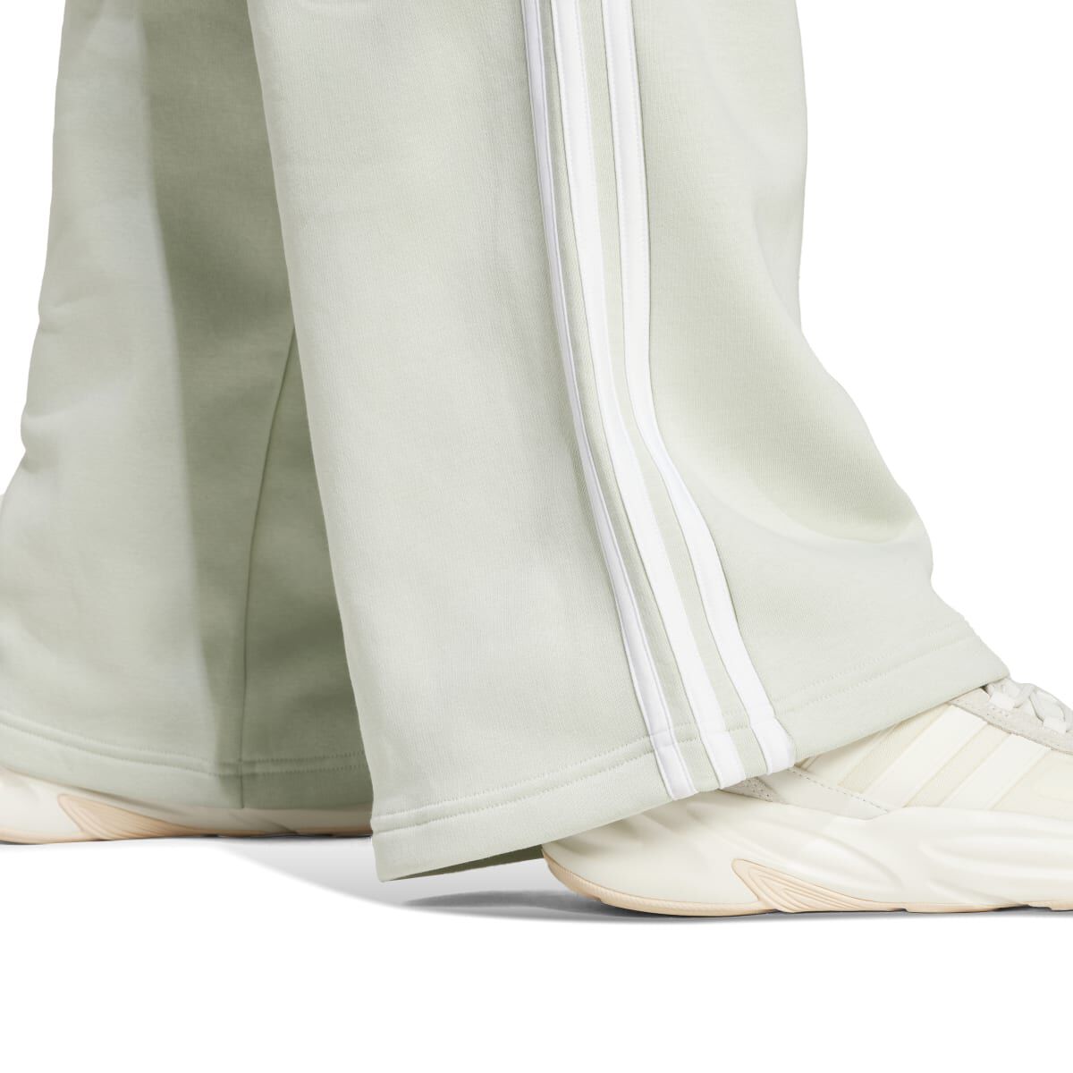 adidas Women's 3 Stripe Fleece Wide Leg Pant