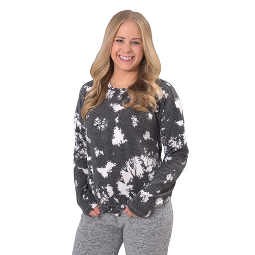 Love Charm Sprt Women's Tie Dye Crewneck With Drawstring Waist