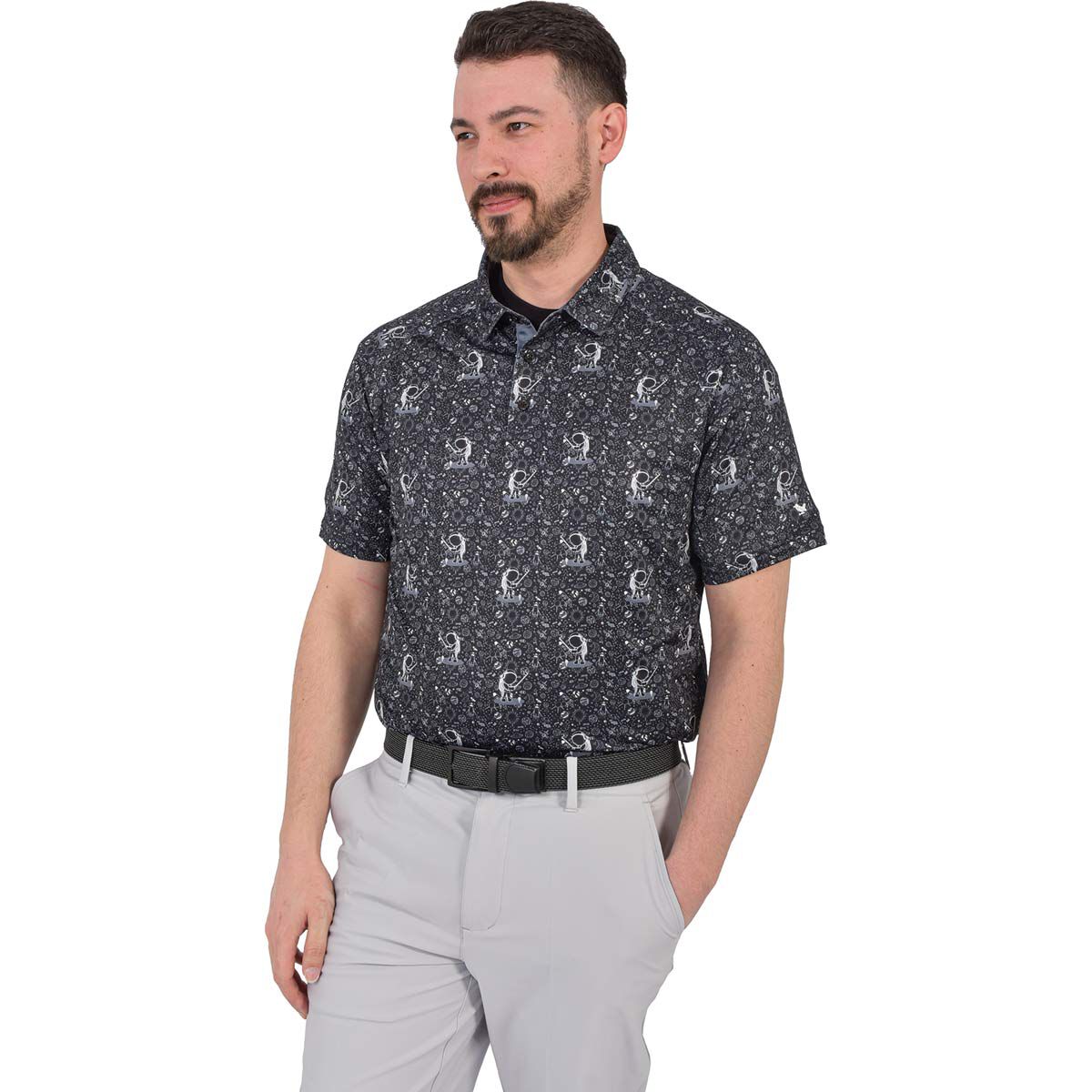 Veelo Golf Men's Space Golf Print Polo
