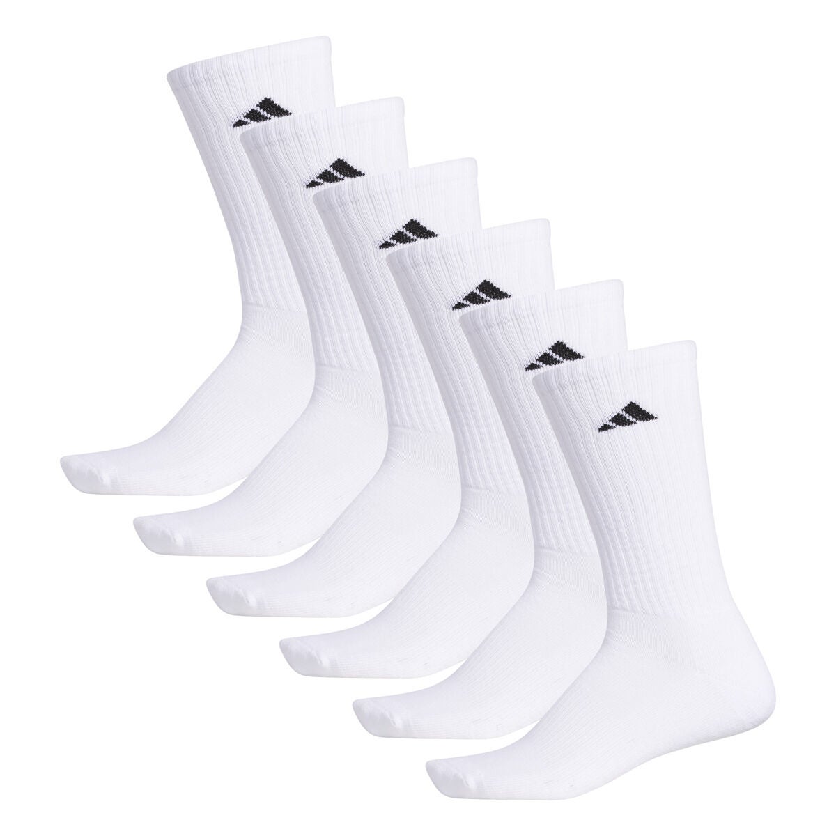 adidas Men's Athletic Cushioned 6-Pack Crew Socks