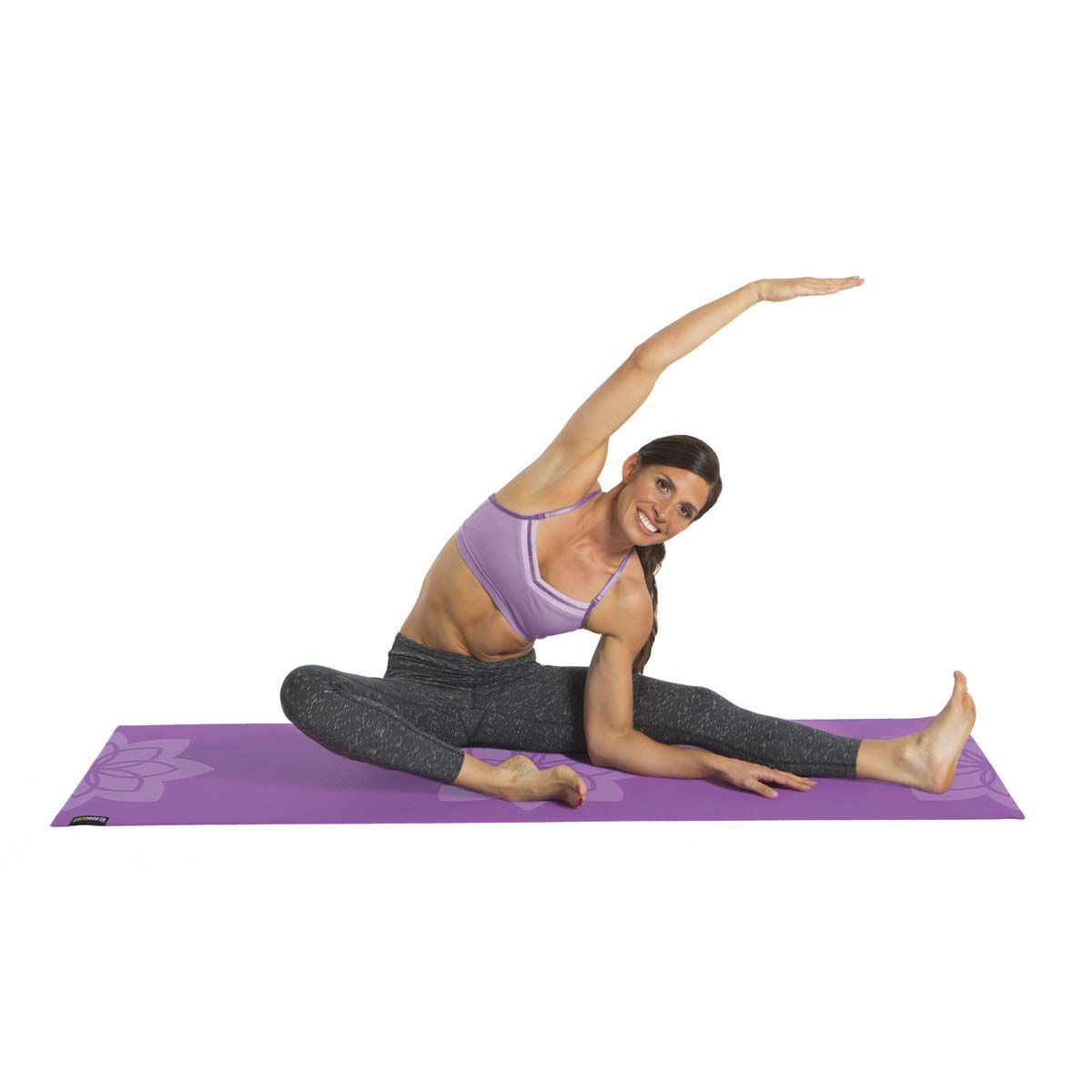 Go Fit Patterned Yoga Mat W/ Yoga Pose Wall Chart