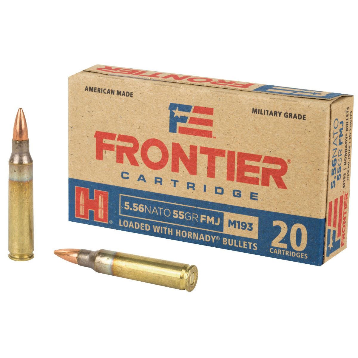 Frontier 5.56 NATO 55 Grain FMJ 20 Rounds