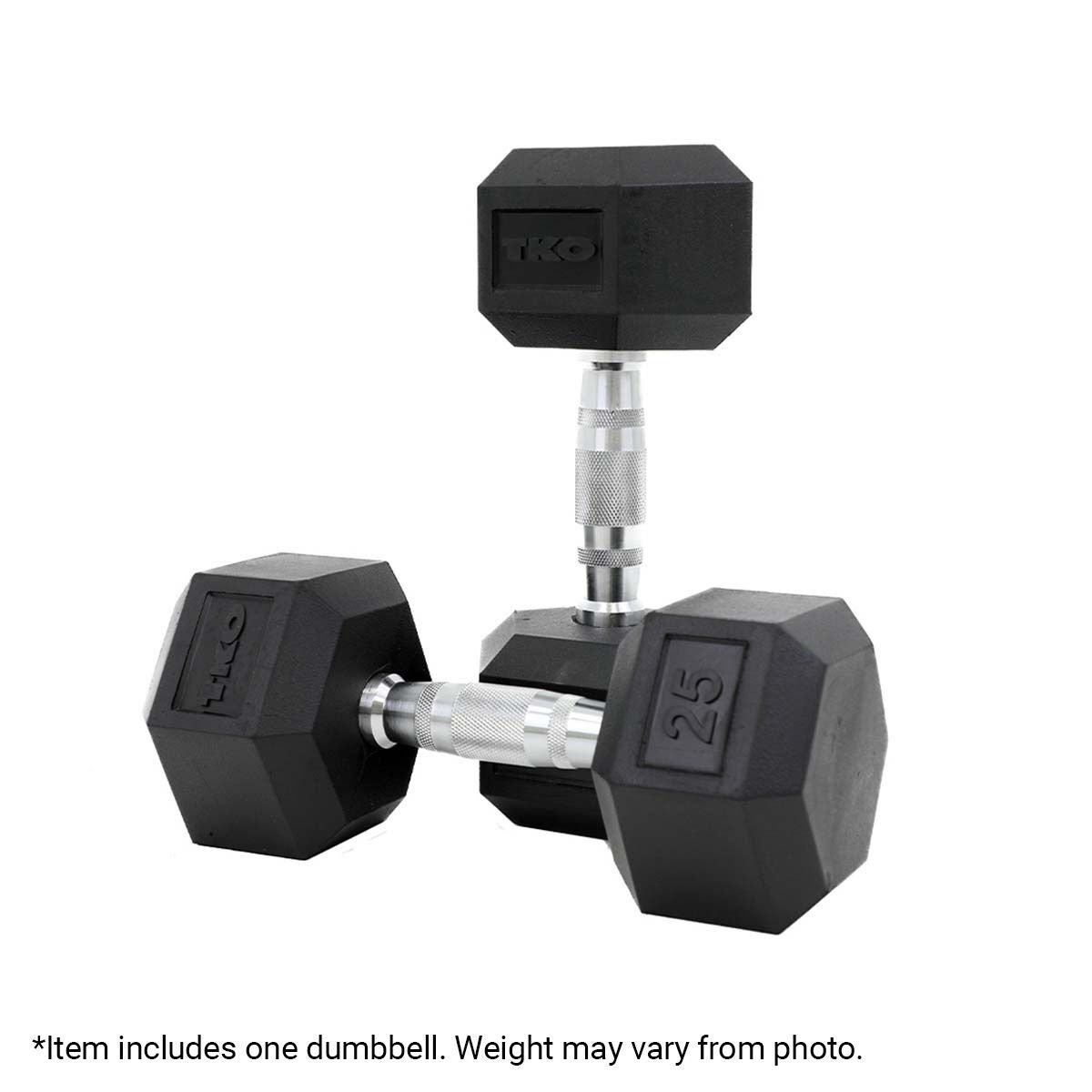 TKO Rubber Hex Dumbbell