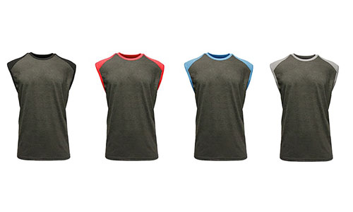 Galaxy By Harvic Men's Raglan Muscle Tee