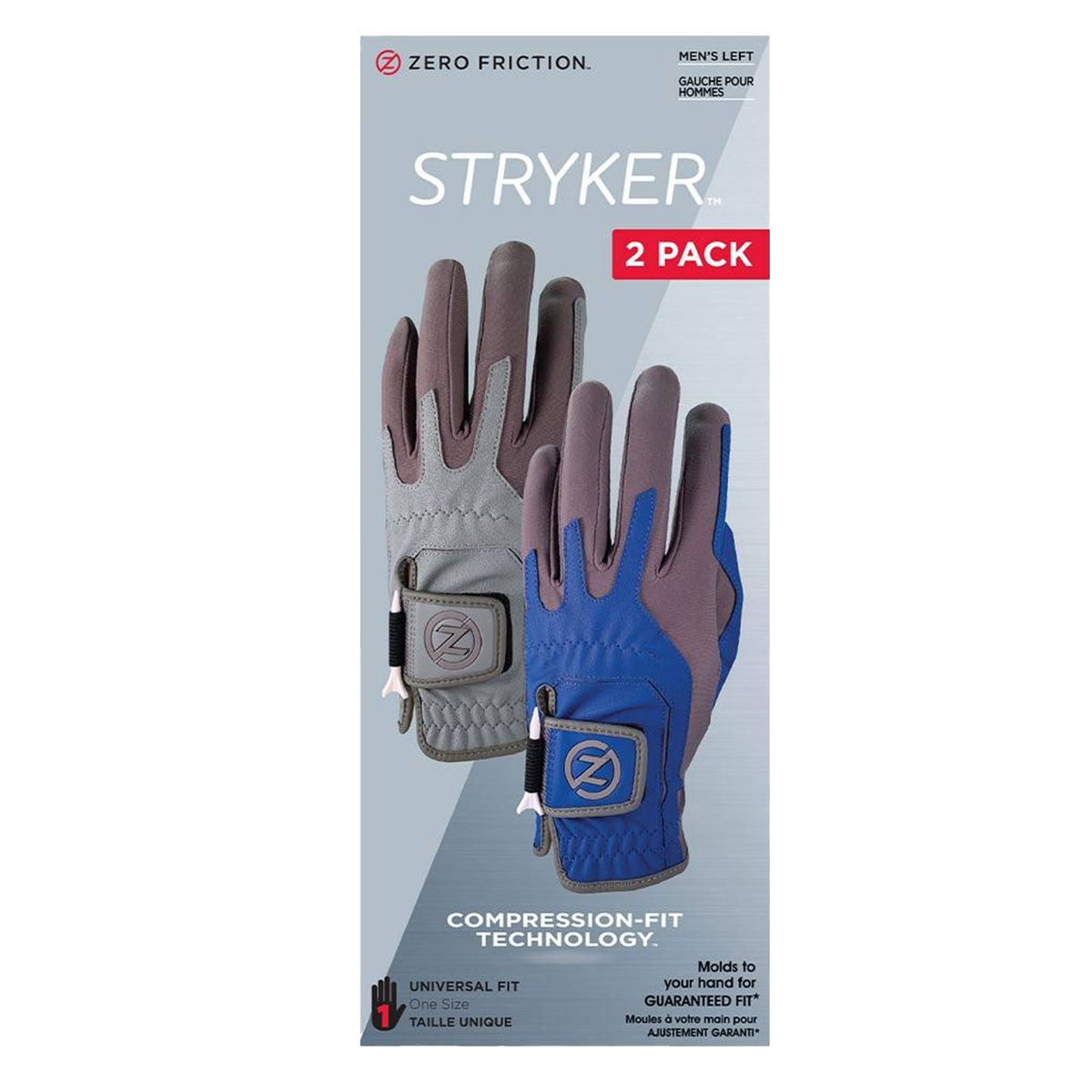Zero Friction Men's Left Hand 2 Pack Stryker Golf Gloves