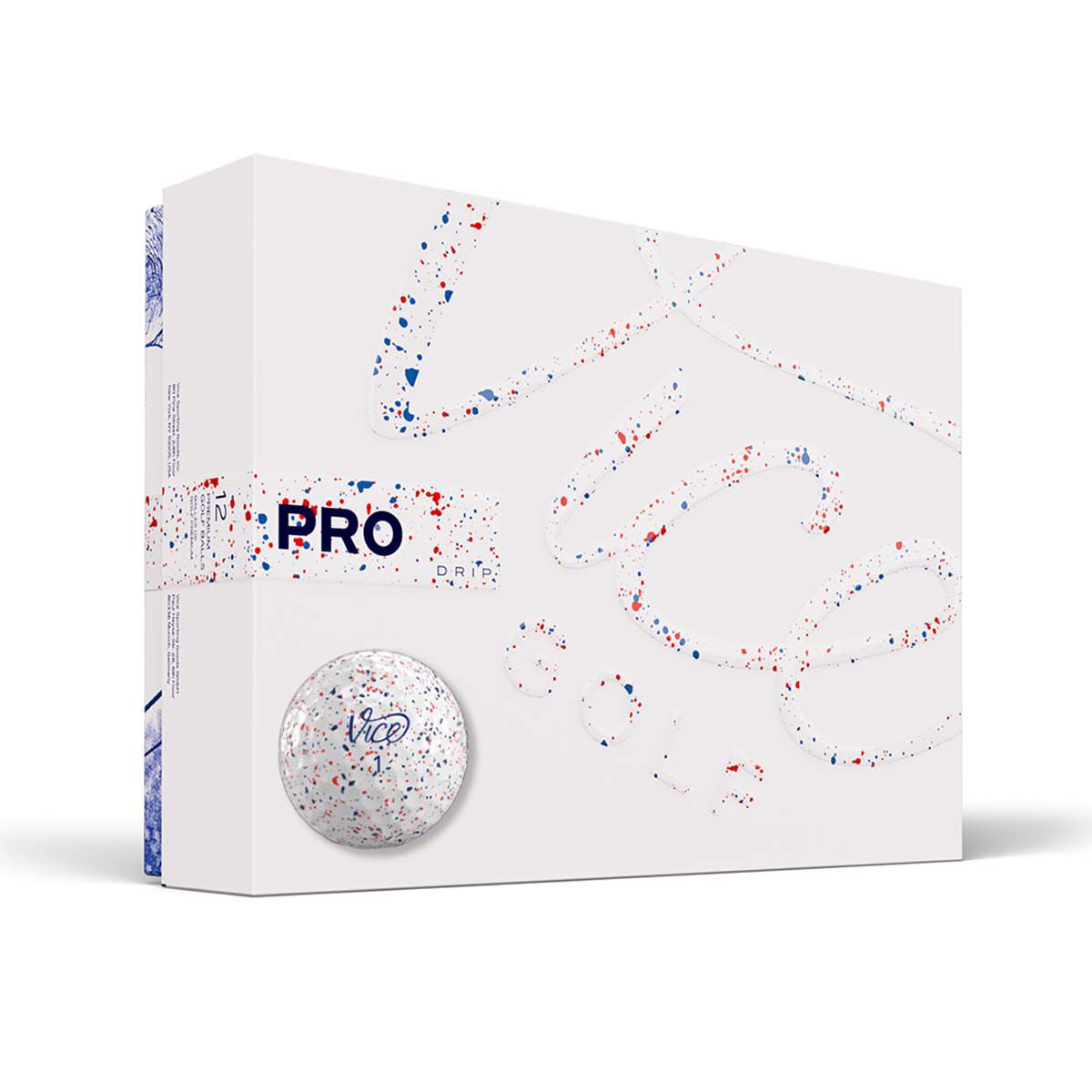Vice Golf Vice Pro Blue/Red Drip 12 Pack Golf Balls