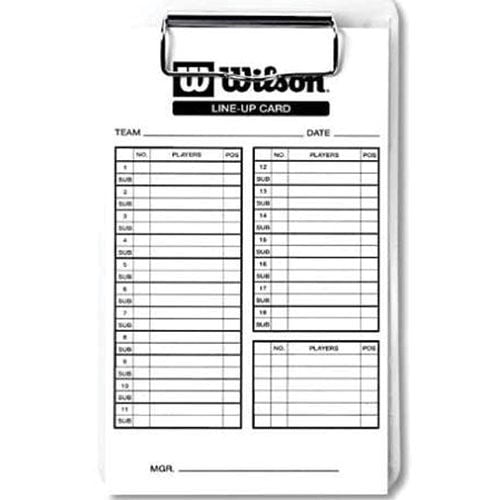 Replica Lineup Card Wilson Lineup Cards